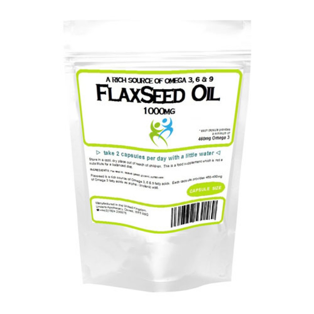 Flaxseed Oil Capsules 1000mg (60 Capsules) Zoom Health
