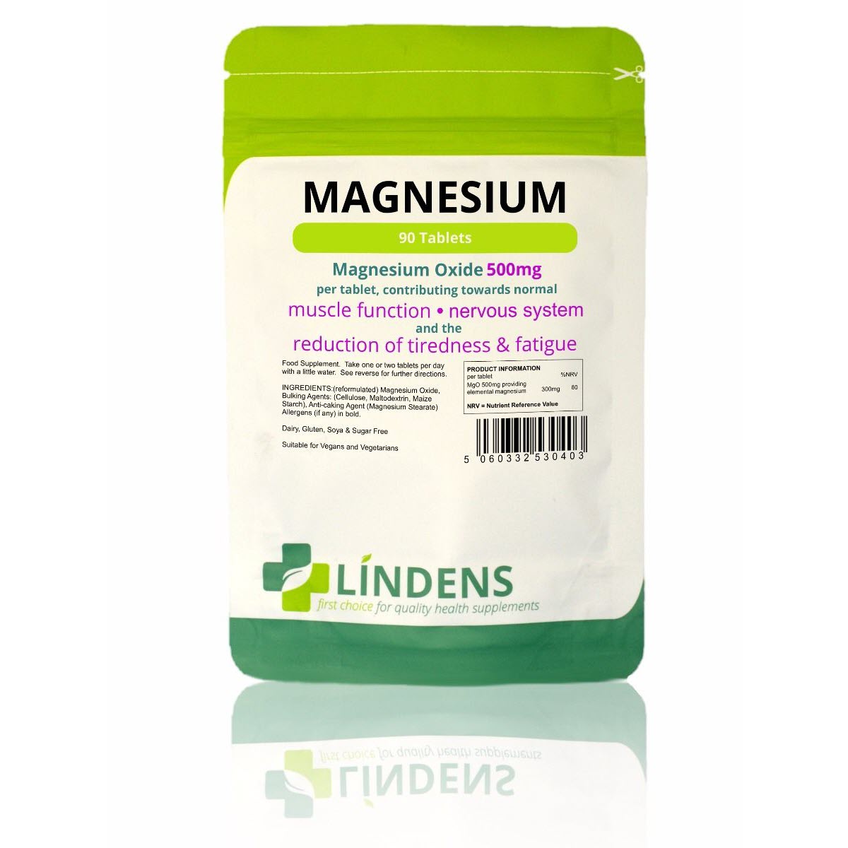Magnesium Tablets - 500mg (90 Tablets) - Zoom Health