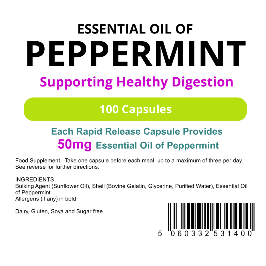 Peppermint Oil 50mg Capsules Zoom Health