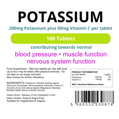 Potassium 200mg Tablets Zoom Health