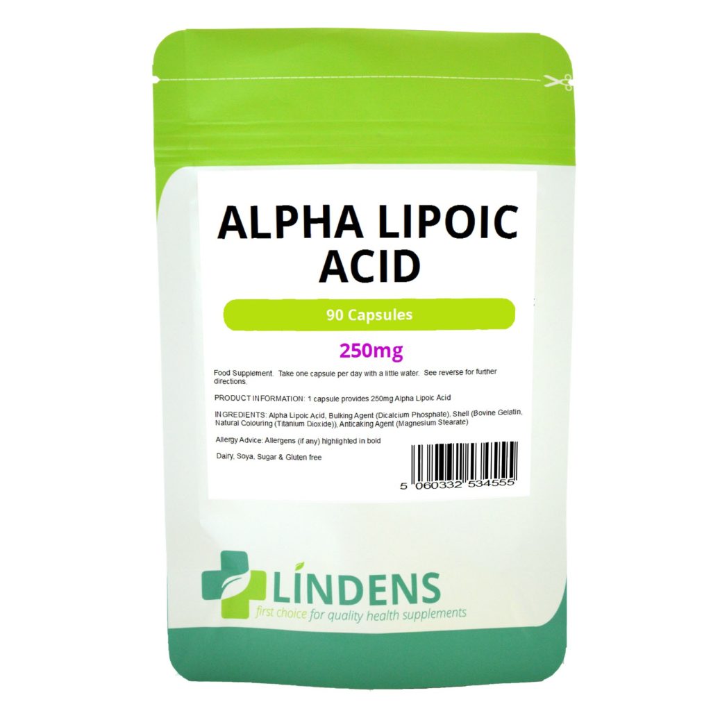 Alpha Lipoic Acid 250mg Capsules Zoom Health