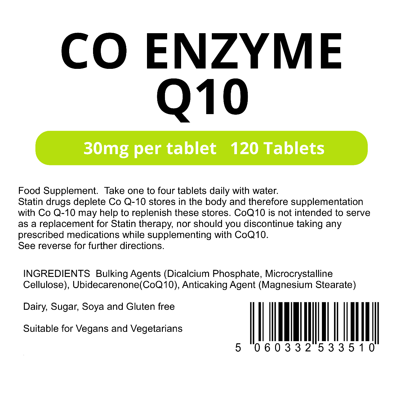 CoEnzyme Q10 30mg Tablets