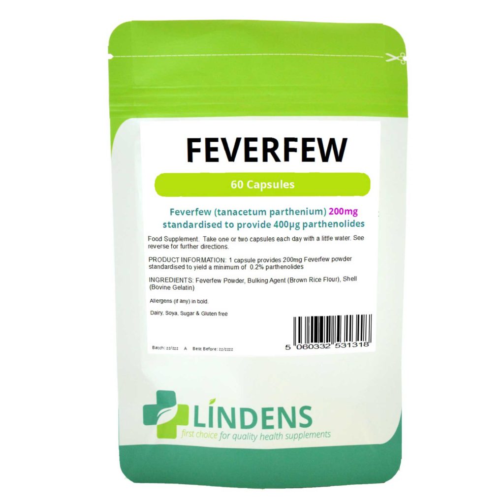 Feverfew 200mg Capsules Zoom Health feverfew-200mg-capsules-zoom-health