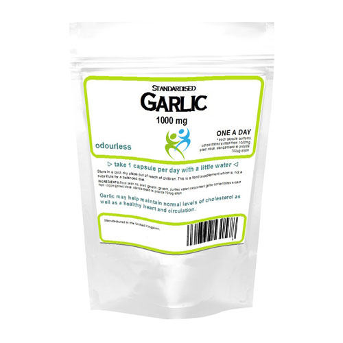 Garlic Capsules (Odourless) 1000mg (200 Pack) Zoom Health