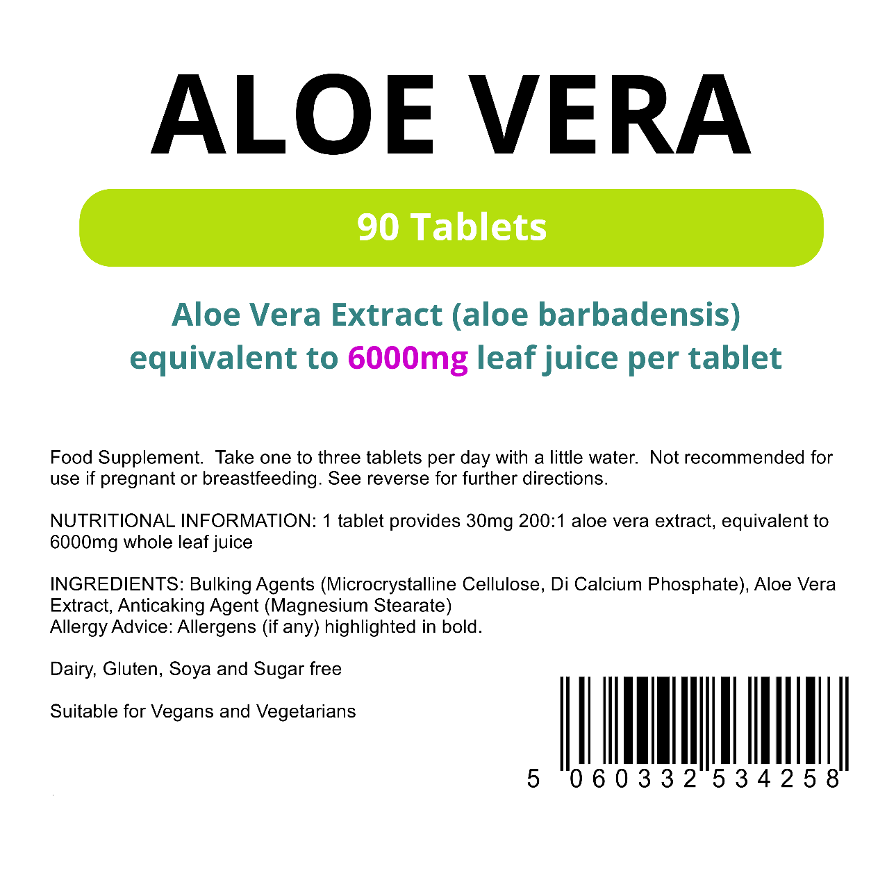 Aloe Vera Tablets Lindens