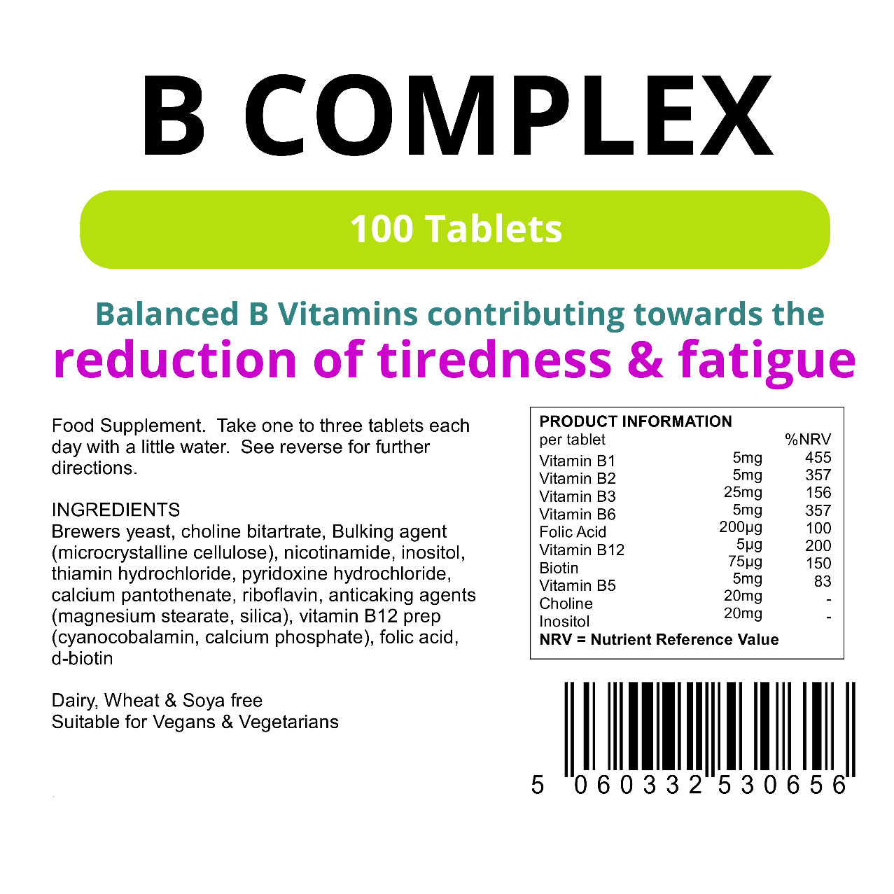 Vitamin B Complex Tablets