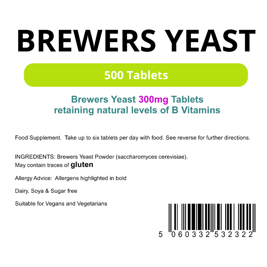 Brewers Yeast Tablets 300mg (500 Tablets) Zoom Health