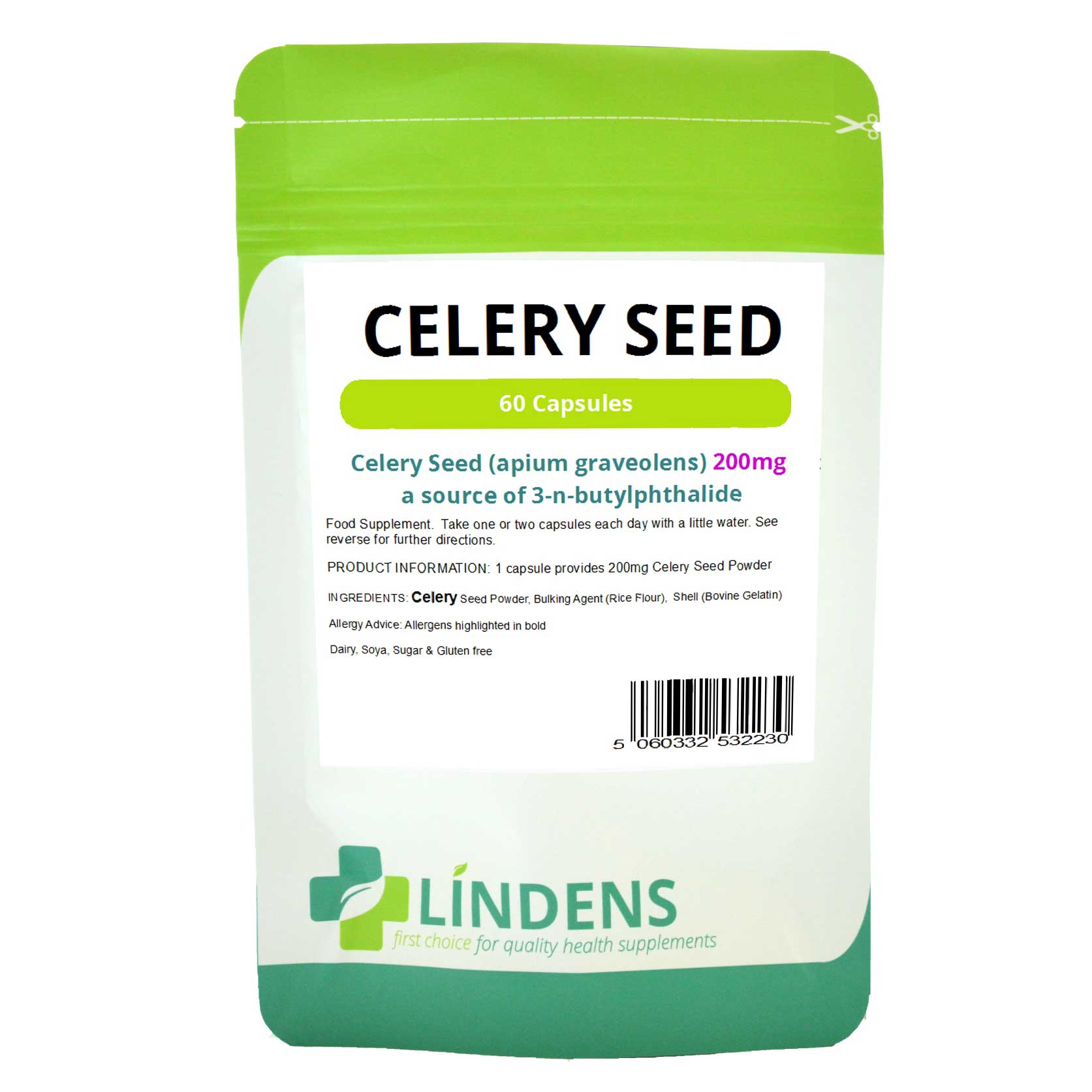 Celery Seed 200mg Capsules - Zoom Health