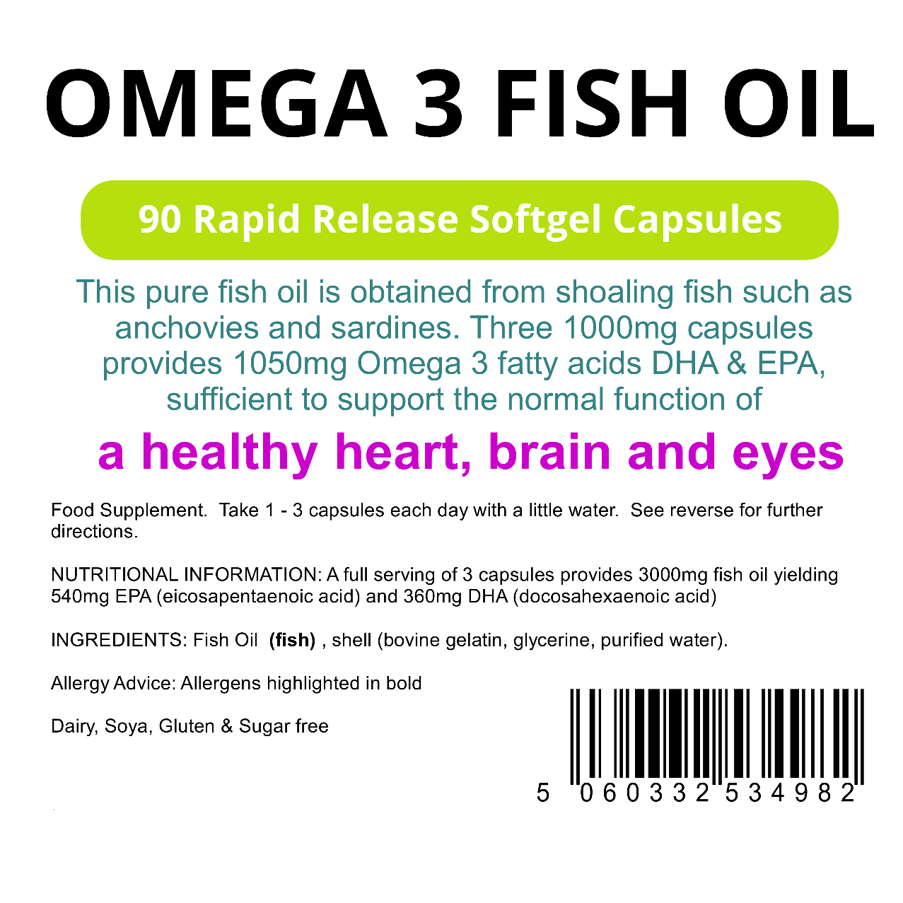 omega 3 fish oil capsules