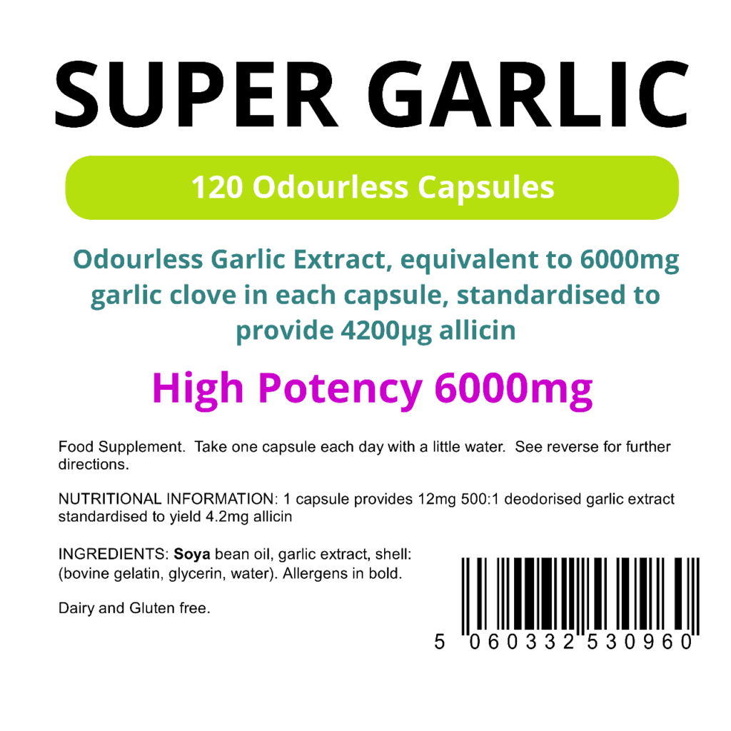 Garlic 6000mg Capsules Zoom Health