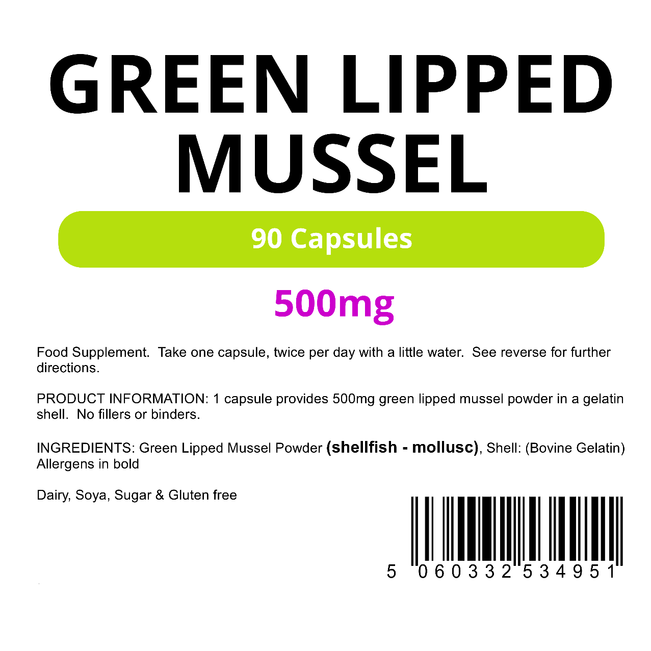 Green Lipped Mussel (90 Capsules)