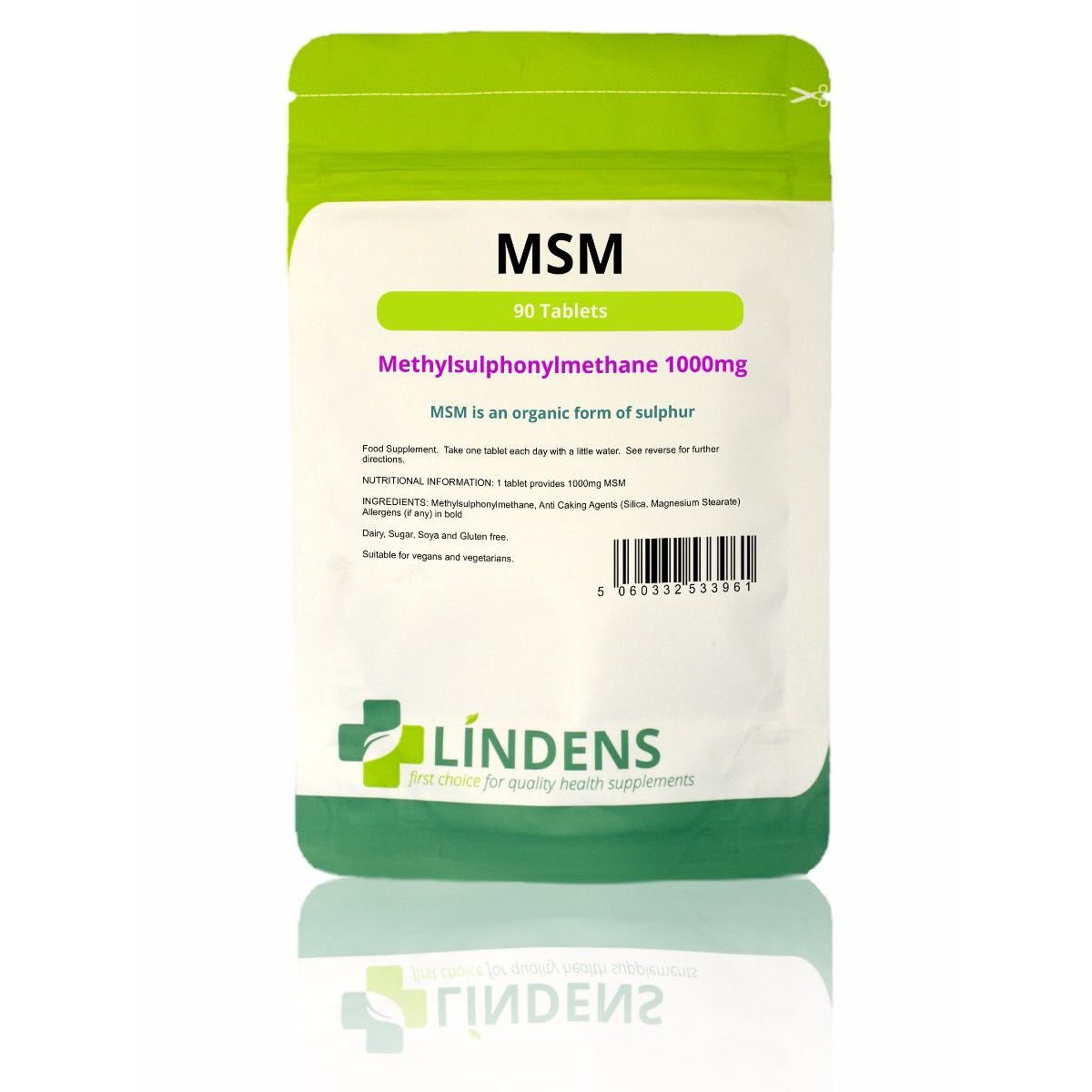 MSM (methylsulfonylmethane) 1000mg - (90 Tablets) - Zoom ...