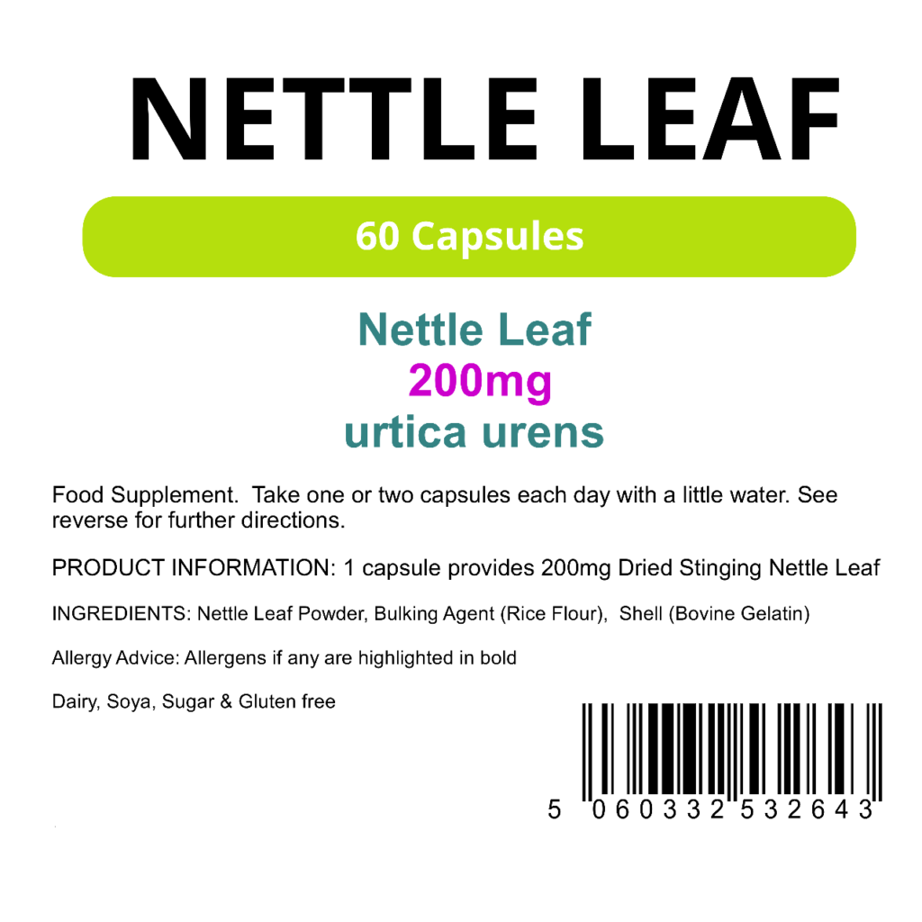 Nettle Leaf Capsules 200mg Zoom Health