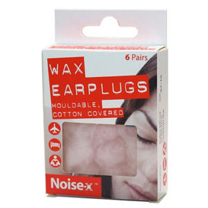 Noise-x Natural Wax Earplugs - 6 Pairs