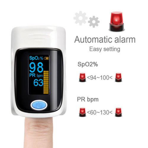 Automatic Alarm - Lightweight Finger Pulse Oximeter