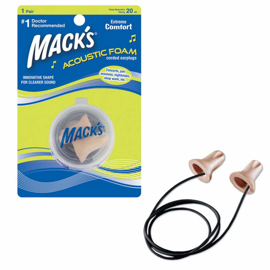 Mack's Acoustic Foam Corded Earplugs 1 Pair Zoom Health