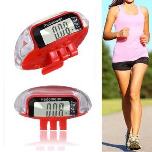 Mini LCD Digital Multi Pedometer - RED