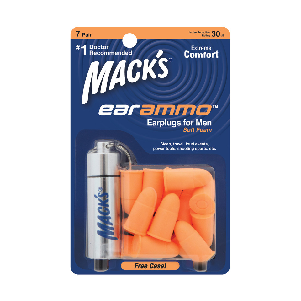 Mack's EarAmmo Soft Foam Earplugs 7 Pairs Ear Ammo