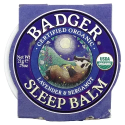 Badger Sleep Balm 0.75oz - Lavender and Bergamot 21g
