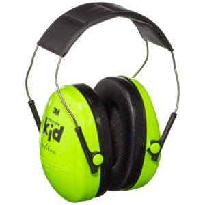 3M Peltor Kid Earmuffs with Headband, 27 dB, Neon Green – Ear defender with comfortable wear for children - 1x Ear Protector in neon green