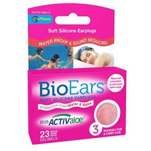 Bio Ears Soft Silicone EarPlugs Protection - 3 Pairs in PINK
