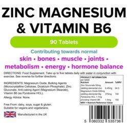 Zinc Magnesium & Vitamin B6 Tablets