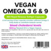 Vegan Omega 3 6 & 9 (Flaxseed) 1000mg Capsules - Image 2