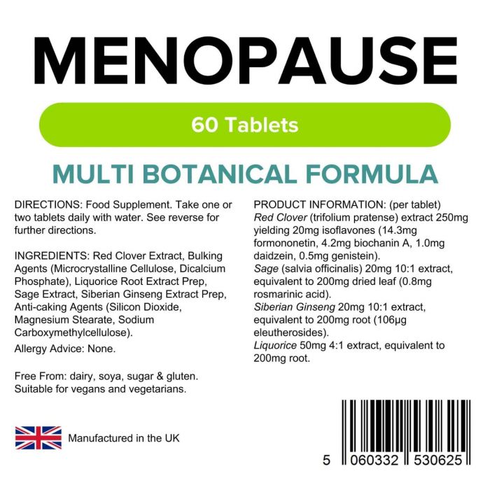Menopause Formula Tablets Zoom Health