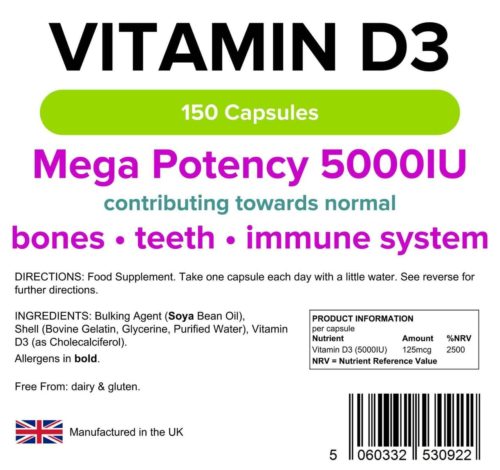 Vitamin D3 5000IU Capsules - Image 4