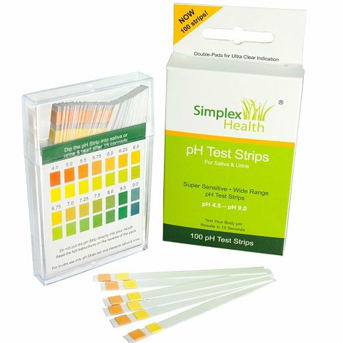 Simplex Health pH Test Strips for Urine and Saliva