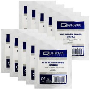 Sterile Non Woven 4 Ply Gauze Swabs - 10cm x 10cm