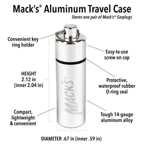 Mack's Earplugs Travel Case - Silver - Image 2