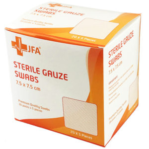 Sterile Gauze Swabs 7.5cm x 7.5cm - Box of 100