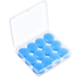 Zoom Health Blue Silicone Earplugs for Sleeping