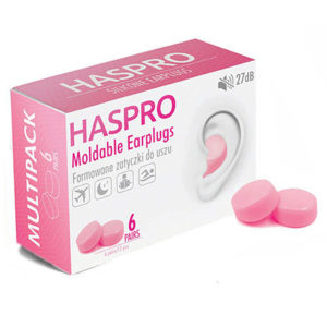 Haspro Mouldable Silicone Earplugs - PINK