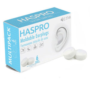 haspro mouldable earplugs WHITE