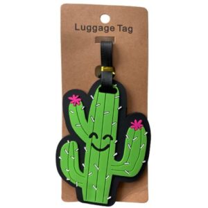 Smiley Cactus Luggage Tag