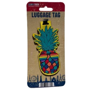 Colourful Cool Pineapple with Sunglasses Luggage Tag