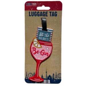 Novelty Luggage Tag - Let The Holidays Be-Gin!