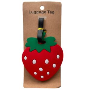 strawberry luggage tag from Zoom Health