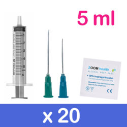 Blue 5ml 10 Pack Injection Kit | Needles, Syringes & Swabs