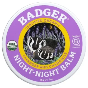 Badger Organic Night-Night Balm – 56g Tin – with Lavender & Chamomile